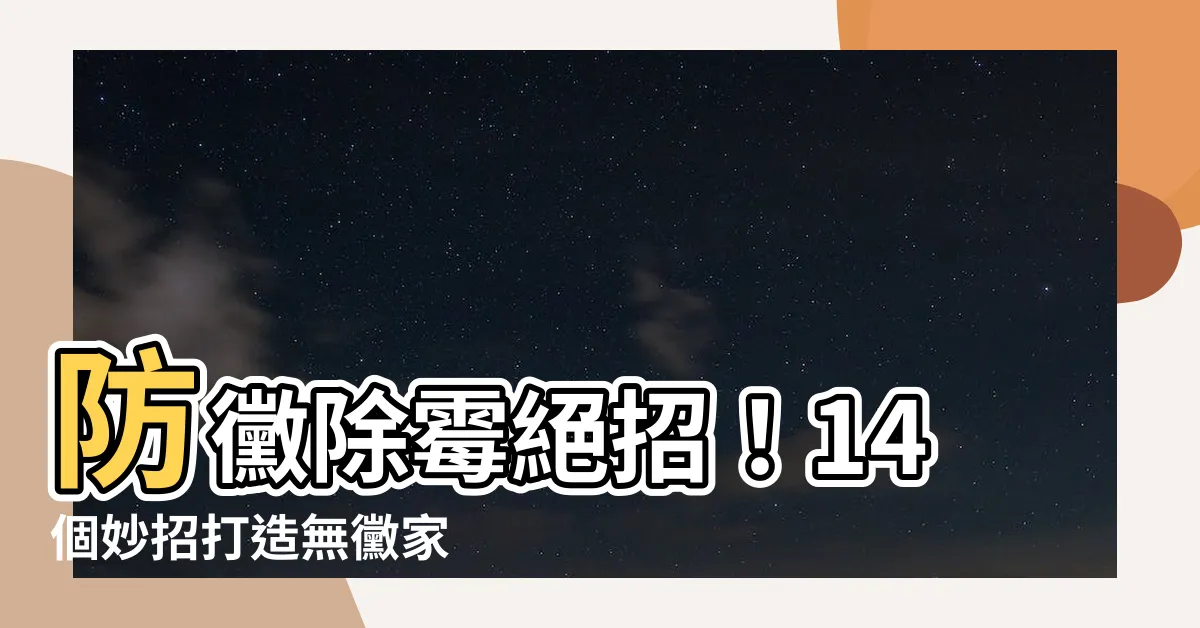 【去黴術】防黴除黴絕招！14個妙招打造無黴家