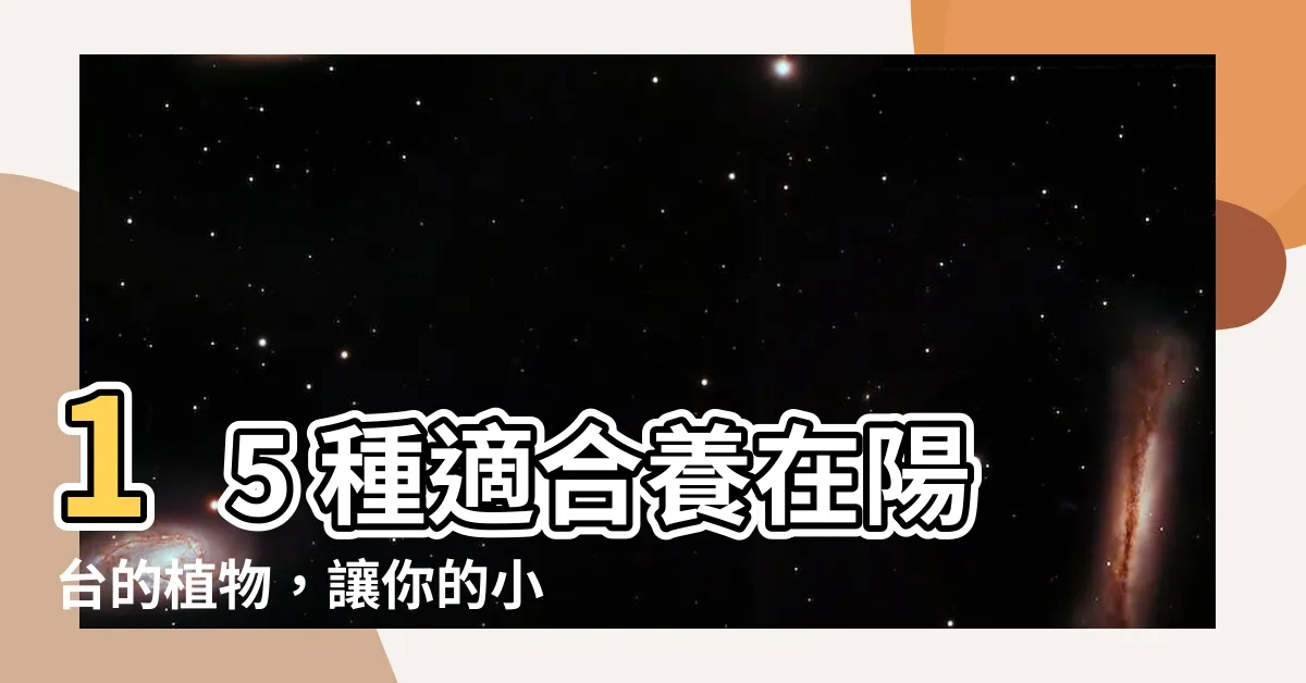 【適合養在陽台的植物】15 種適合養在陽台的植物，讓你的小天地綠意盎然！